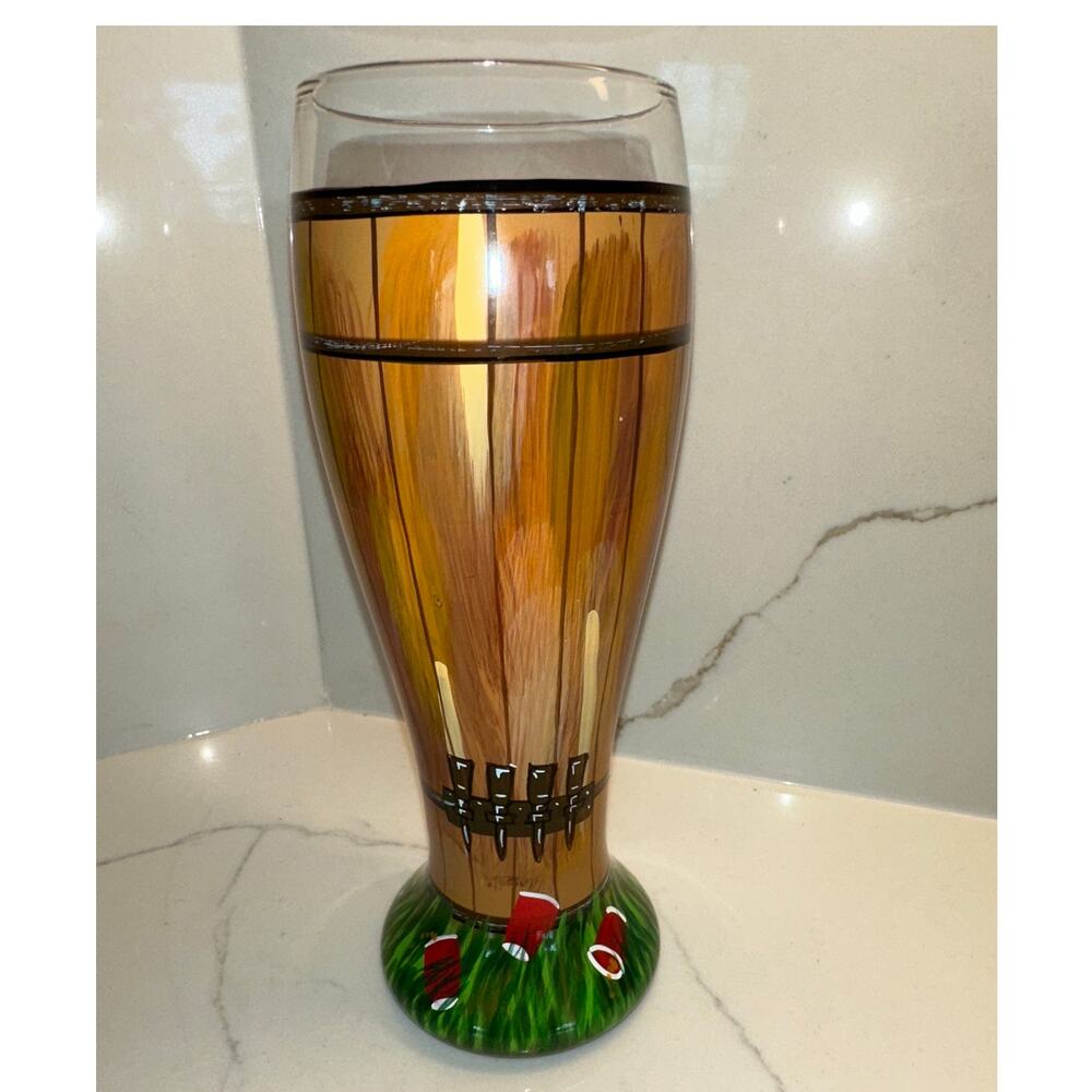Lolita Hand Painted Pilsner Glass Beer Keg